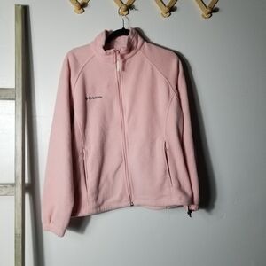 COLUMBIA WOMEN'S PINK FLEECE JACKET SIZE LARGE (SEE ALL PHOTOS)